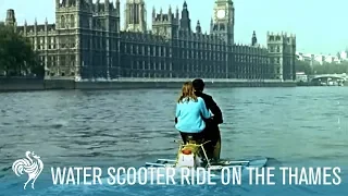 Amphibious Water Scooter Ride on the Thames (1960s) | British Pathé