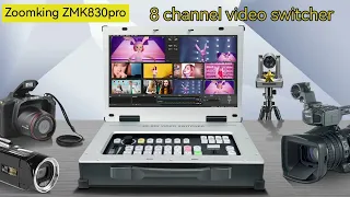 Multi cameras live streaming 8 channel video switcher