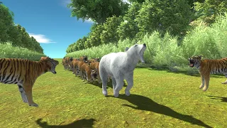 [ Dangerous Forest ] Run Away from Hungry Tigers (Help me Kozarog!) - Animal Revolt Battle Simulator