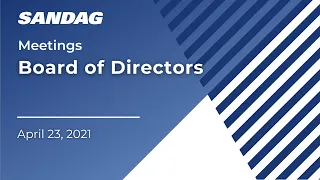 Board of Directors - April 23, 2021