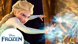 Elsa se defiende de Hans y sus soldados | Frozen