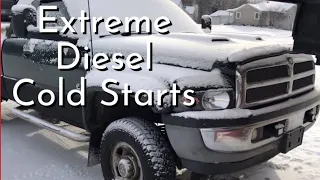 New Extreme Diesel Cold Starts compilation 24