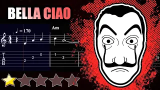 Bella Ciao Easy Guitar Tab for Beginners Tutorial [ FREE TAB ]