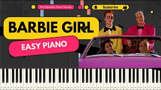 Barbie Girl by Aqua (Easy Piano Tutorial)