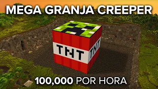 Construimos la Granja de Creeper Más Grande en Minecraft Survival!