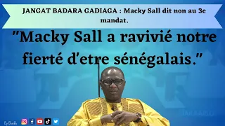 Badara Gadiaga : "Macky Sall a ravivié notre fierté d'etre sénégalais"