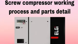 Screw compressor working process and parts detail