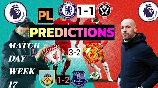 Premier League Predictions Week 17