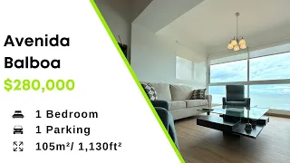 $280,000 Beautiful 1 bedroom plus studio fully furnished apartment for sale on Avenida Balboa