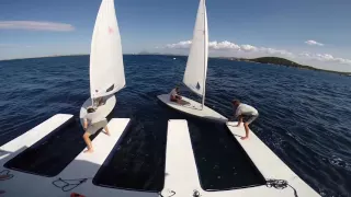 Yacht crew having fun with FunAir