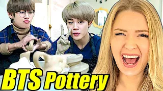 Americans React To The MESSIEST Run BTS (Run BTS 46 Pottery Challenge)