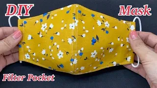 Diy Face Mask With Filter Pocket Create Easy Pattern From Dish Sewing Tutorial | วิธีทำหน้ากากอนามัย