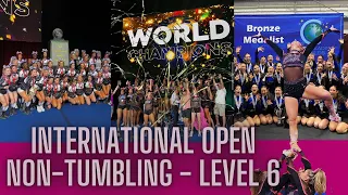 WORLDS 2023 TOP 3: International Open Non-Tumbling Stunts and Pyramids