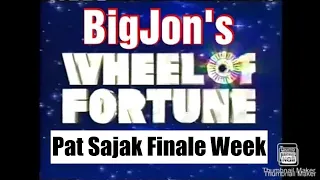 BigJon's Wheel Of Fortune: Pat Sajak Finale Week (Day #1)