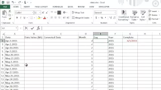 Microsoft Excel - Convert Text to Dates (complex)