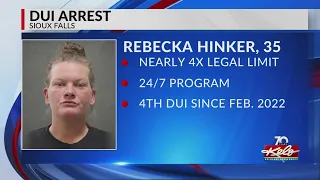 Woman stopped for 4th DUI in just over a year