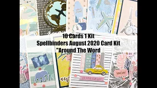 10 Cards 1 Kit | Spellbinders | August 2020 Card Kit of The Month | Around The World | DIY Cards