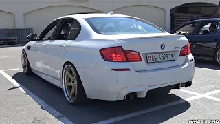 Modified BMW M5 F10 with Straight Pipes! - Amazing Twin Turbo V8 Sounds!