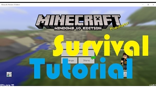 Minecraft Windows 10 Edition Survival Tutorial Part 1: The First Night