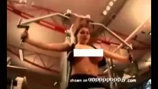 Funny sexy prank in gymnasium