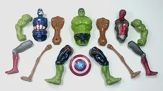 Merakit Mainan CAPTAIN AMERICA, SIRENHEAD, HULK SMASH And SPIDERMAN SILVER - Avengers Toys