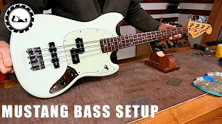 Fender Mustang bass set up.