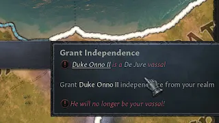 CK3 Grant independence de jure vassal