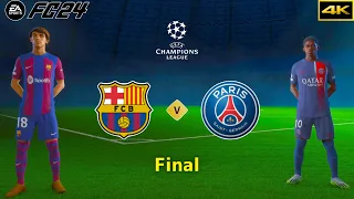 EA SPORTS FC 24 - FC BARCELONA vs. PSG - UEFA CHAMPIONS LEAGUE FINAL - PS5™ [4K]