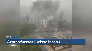 Fuertes tormentas dejan severas afectaciones en Moscú, Rusia