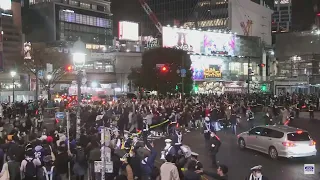 ドイツ戦後の渋谷の様子 Shibuya, Tokyo Just after Japan win Germany Qatar2022