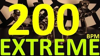 200 BPM - EXTREME - 4/4 Drum Track - Metronome - Drum Beat