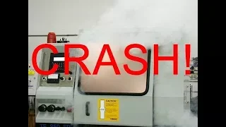 cnc lathe work accident crash  fails complation new