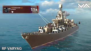 RF Varyag With Full Crotale R440 New Air Defence Gameplay - Modern Warships