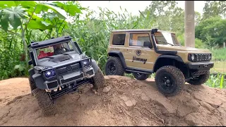 MERCEDES AMG G63 vs SUZUKI JIMNY / Rc Car / MST & MN86KS / Off Road Trail