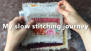 My slow stitching journey - part 2.. creative sewing & embroidering with fabric scraps