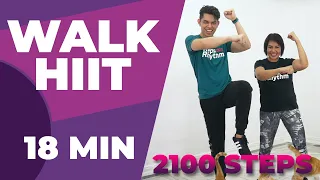 WALK HIIT Cardio • 2100 STEPS Standing HIIT Workout • Keoni Tamayo •  Walking Workout #123