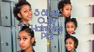 short natural curly hairstyles pt.2 *awkward length big chop edition* | Kamryn Nicole