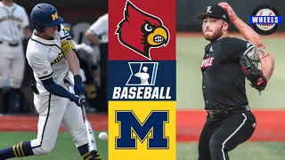 #12 Louisville vs Michigan Highlights | Regionals Winners Bracket | 2022 College Baseball Highlights