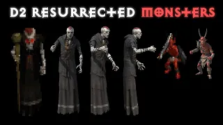 Diablo 2 Resurrected Monster Models Viewing Act One & Act Two (some stuff missing)