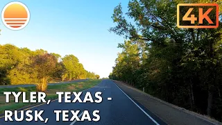 🇺🇸 [4K60] Tyler, Texas to Rusk, Texas! 🚘 Drive with me on a Texas highway!