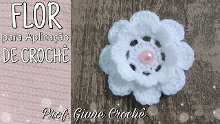 Flor de Crochê para Aplicação l Professora Giane Crochê