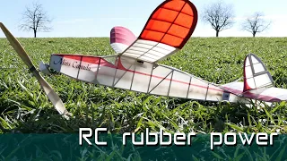 RC conversion of a rubber powered oldtimer