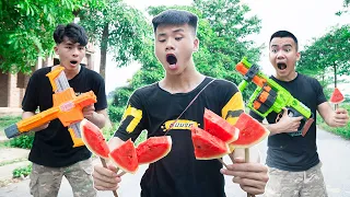 Battle Nerf War: Competition Nerf Guns Triangle WATERMELON BATTLE