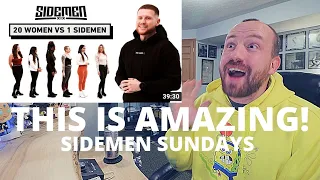 20 WOMEN VS 1 SIDEMEN: ETHAN EDITION (LIVE REACTION!) Sidemen Sunday