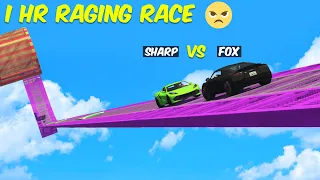Fox🖤 Vs Sharp💚 | 1 Hr Raging Gta 5 Stunt Race - Black FOX