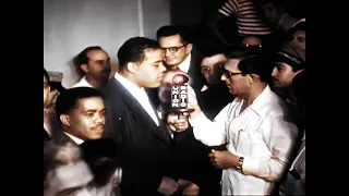 Joe Louis in Havana, Cuba - 1949 Colorized