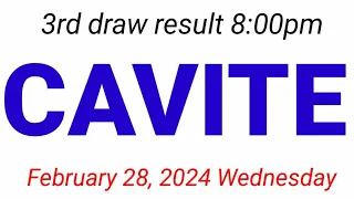 STL - CAVITE February 28, 2024 3RD DRAW RESULT https://youtube.com/@SWERTESALOTTONGAYON/Join