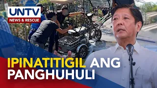 PBBM, inawat muna ang panghuhuli sa e-trikes at e-bikes na dumadaan sa NCR major roads