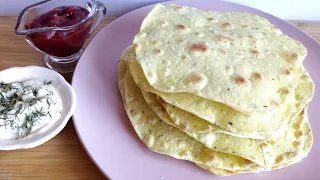 Only FLOUR + Boiling water!✰ Tortillas Recipe Fast and Tasty! ✰ Simple Delicious Flour tortillas