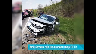 Bacău | Grav accident rutier cu șase persoane rănite între Bogata și Dofteana